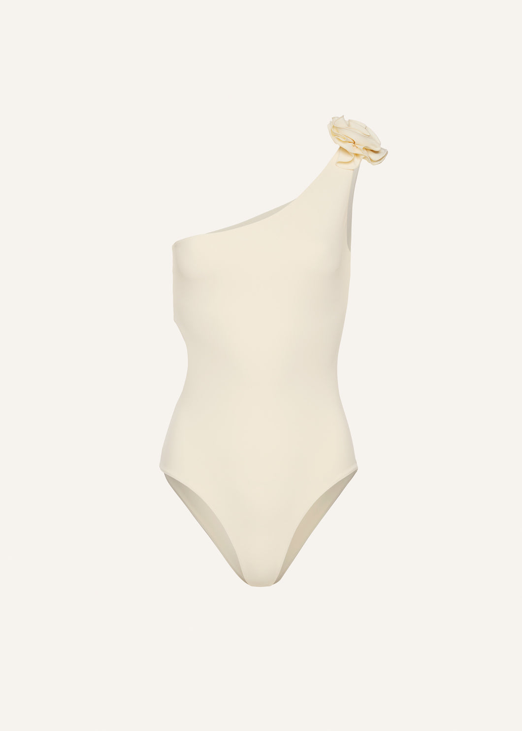 Back cutout swimsuit in cream