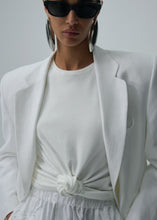 Load image into Gallery viewer, Knotted ribbed tank top in cream
