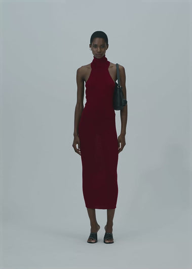 PF25 KNITWEAR 18 DRESS BORDEAUX