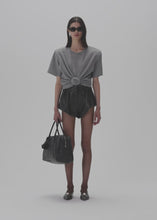 Load and play video in Gallery viewer, Knotted ribbed t-shirt in grey
