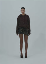 Load and play video in Gallery viewer, PF25 LEATHER 17 SKIRT BROWN
