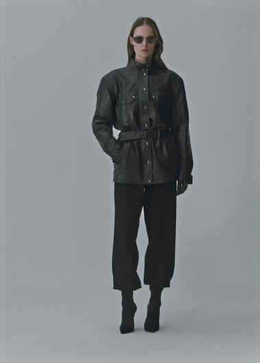 AW25 LEATHER 01 JACKET BLACK