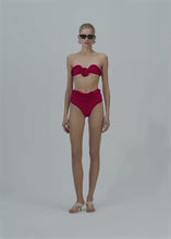 Load and play video in Gallery viewer, Sculpted waist swim bottom in red
