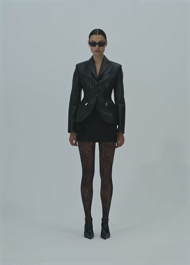 PF25 LEATHER 14 BLAZER BLACK