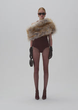 Load and play video in Gallery viewer, Fur shawl in beige
