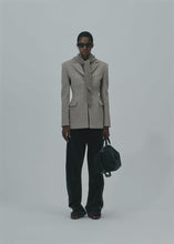 Load and play video in Gallery viewer, Wool hourglass blazer in beige
