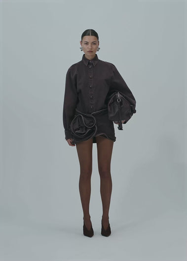 PF25 DENIM 01 SHIRT BROWN