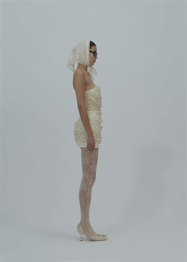 PF25 DRESS 27 CREAM DOTS