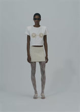 Load and play video in Gallery viewer, Crochet mini skirt in cream
