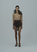 Load and play video in Gallery viewer, SS25 LEATHER 04 SHORTS BROWN SUEDE
