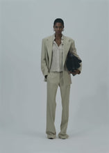 Load and play video in Gallery viewer, Wool crossover blazer in beige
