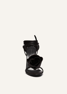 PF23 FLOWER SHOES SATIN BLACK